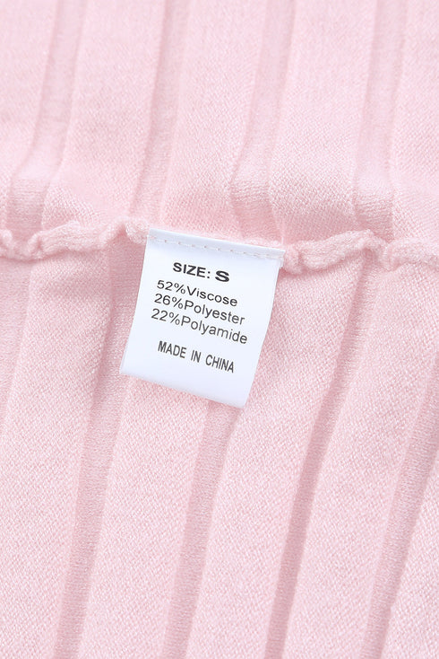 Ribbed Open Front Knit Cardigan